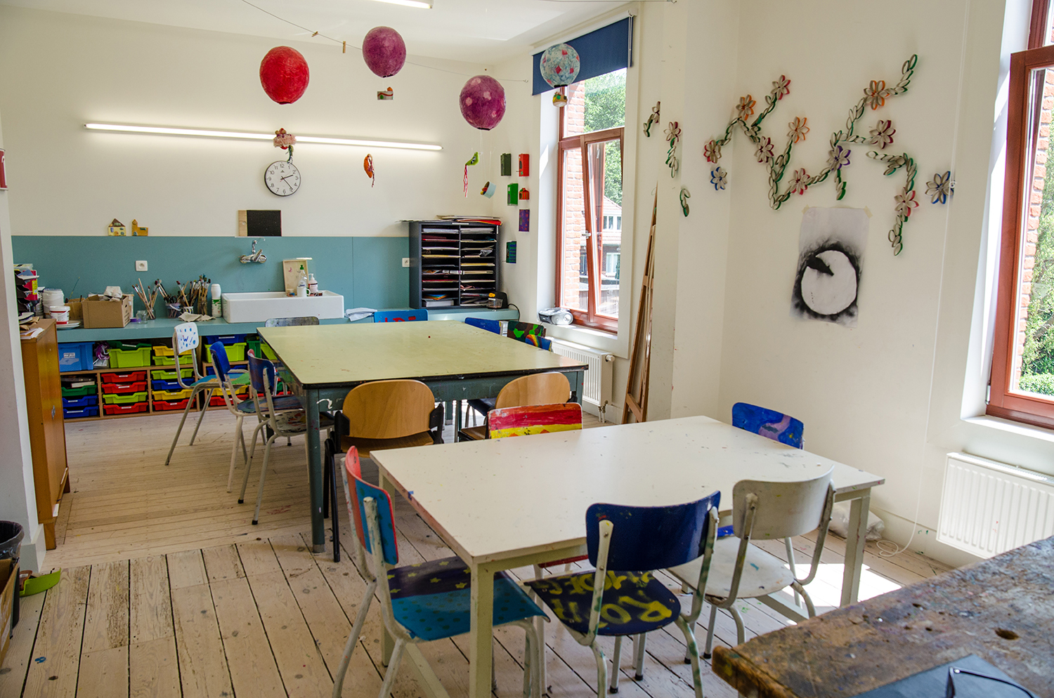 De knutselruimte in JC 't Velt. De knutselruimte in JC 't Velt.